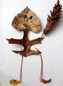 Occuper-les-enfants-en-automne-feuilles-mortes-un-bonhomme
