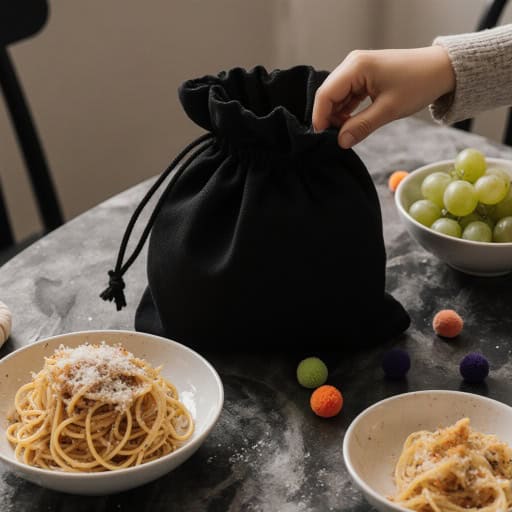 Jeu du sac mystère d’Halloween avec des objets à deviner au toucher